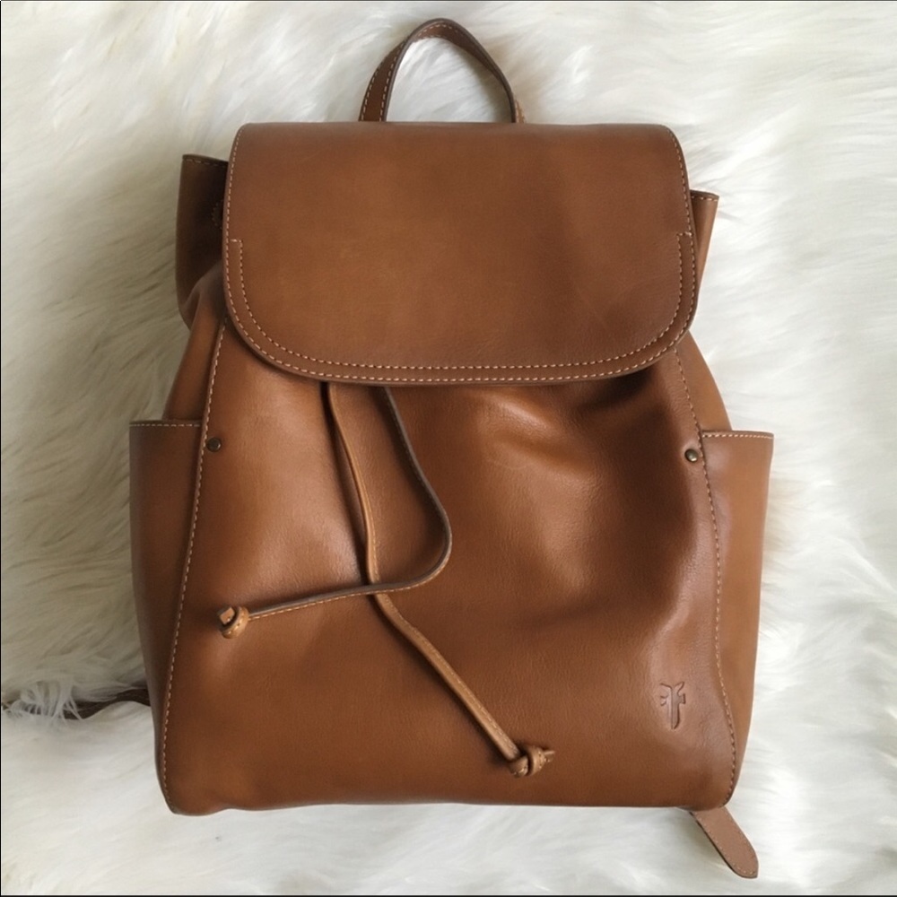 Leather Frye backpack
